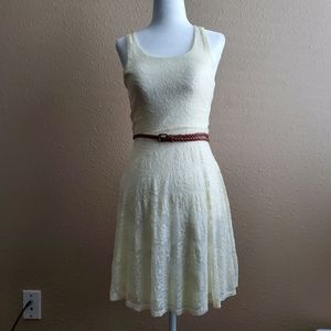 ing Ivory Mini Lace Dress, S